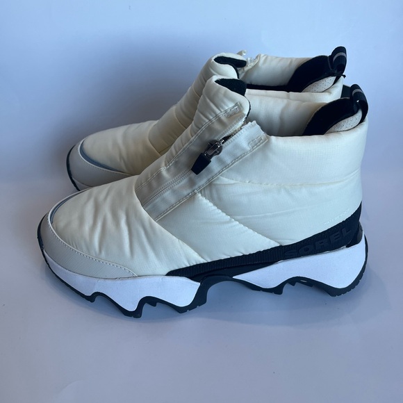 SOREL Women's 8.5 Kinetic Impact Puffy Zip Waterproof Boots Insulated Chalk NWT - Picture 6 of 11